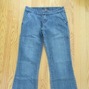 HEART MOON STAR WOMEN'S SIZE 6 JEANS MED BLUE DENIM LOW RISE TROUSERS FLARE LEG